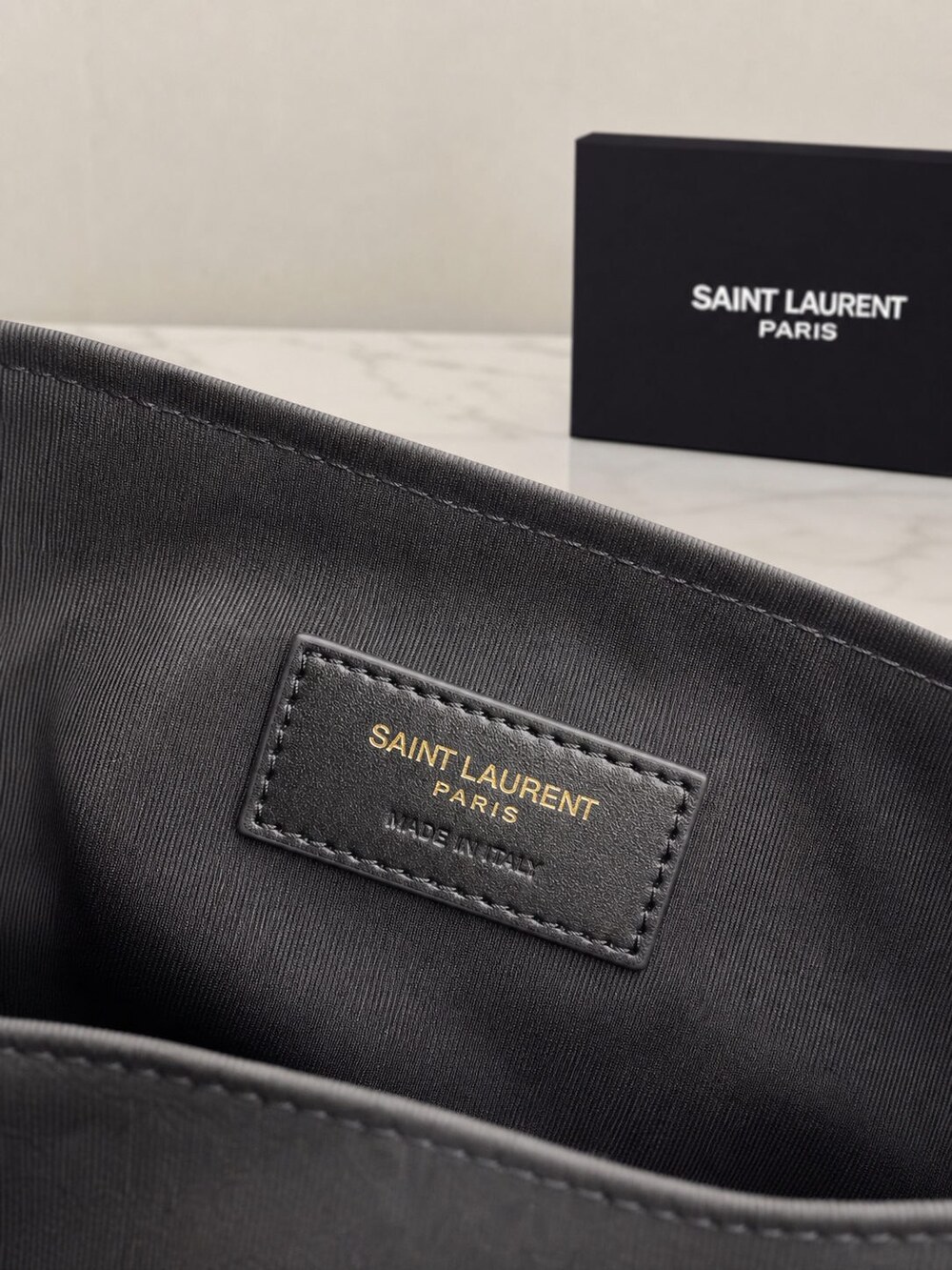Yves Saint Laurent Jamie Medium Black Quilted Lambskin Tote Bag - Picture 8 of 9